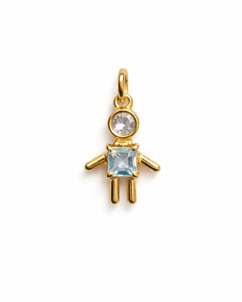 Pingente Colors Menino Zircônia Dourado