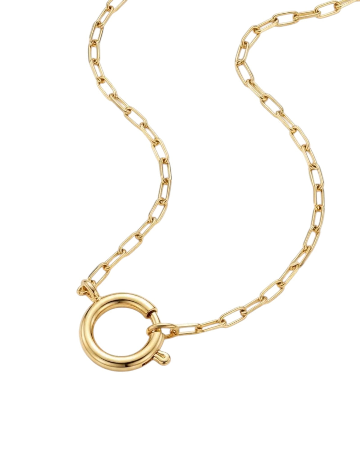 Colar Elos com Fecho Boia Dourado