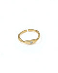 Anel Ajustável Minimal Dourado