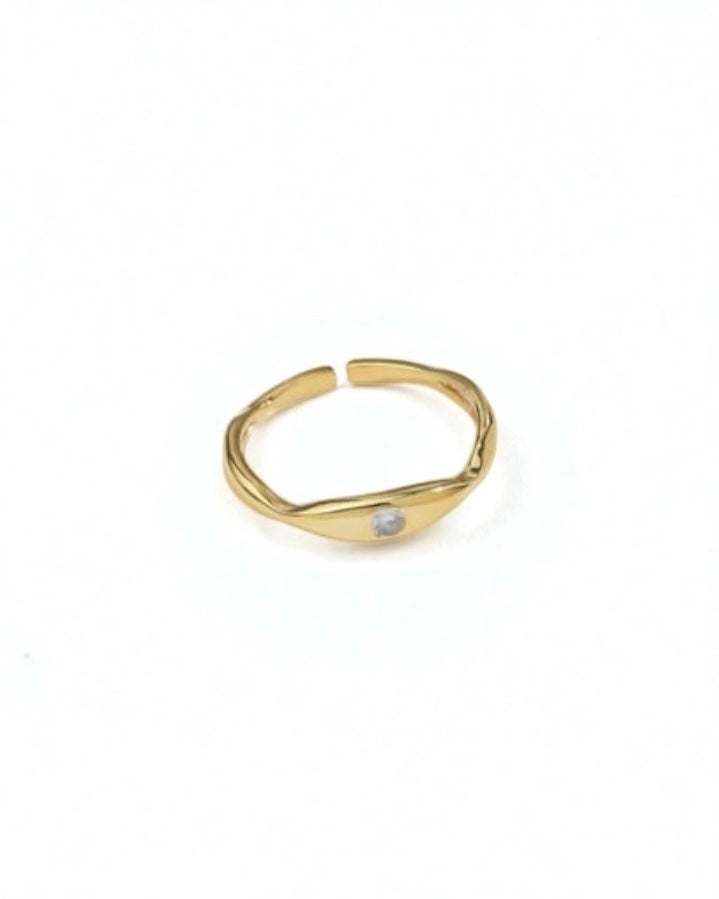 Anel Ajustável Minimal Dourado