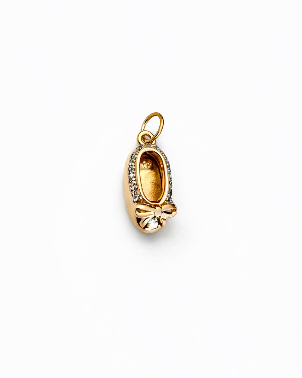 Pingente Sapatinho Cravejado Dourado