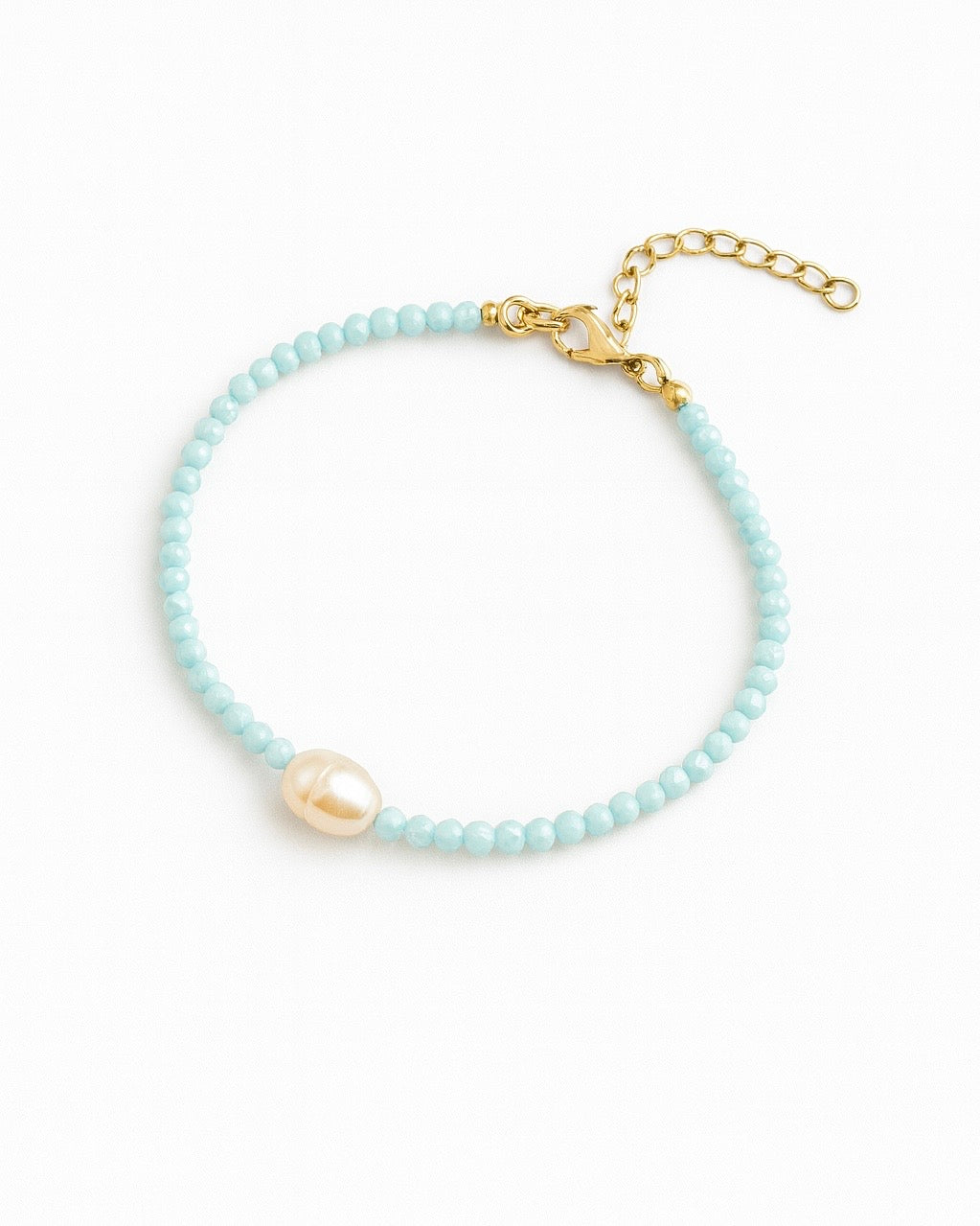 Pulseira Summer Dourada - Azul Serenity