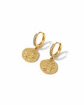 Brinco Argolinha Rosas Dourado