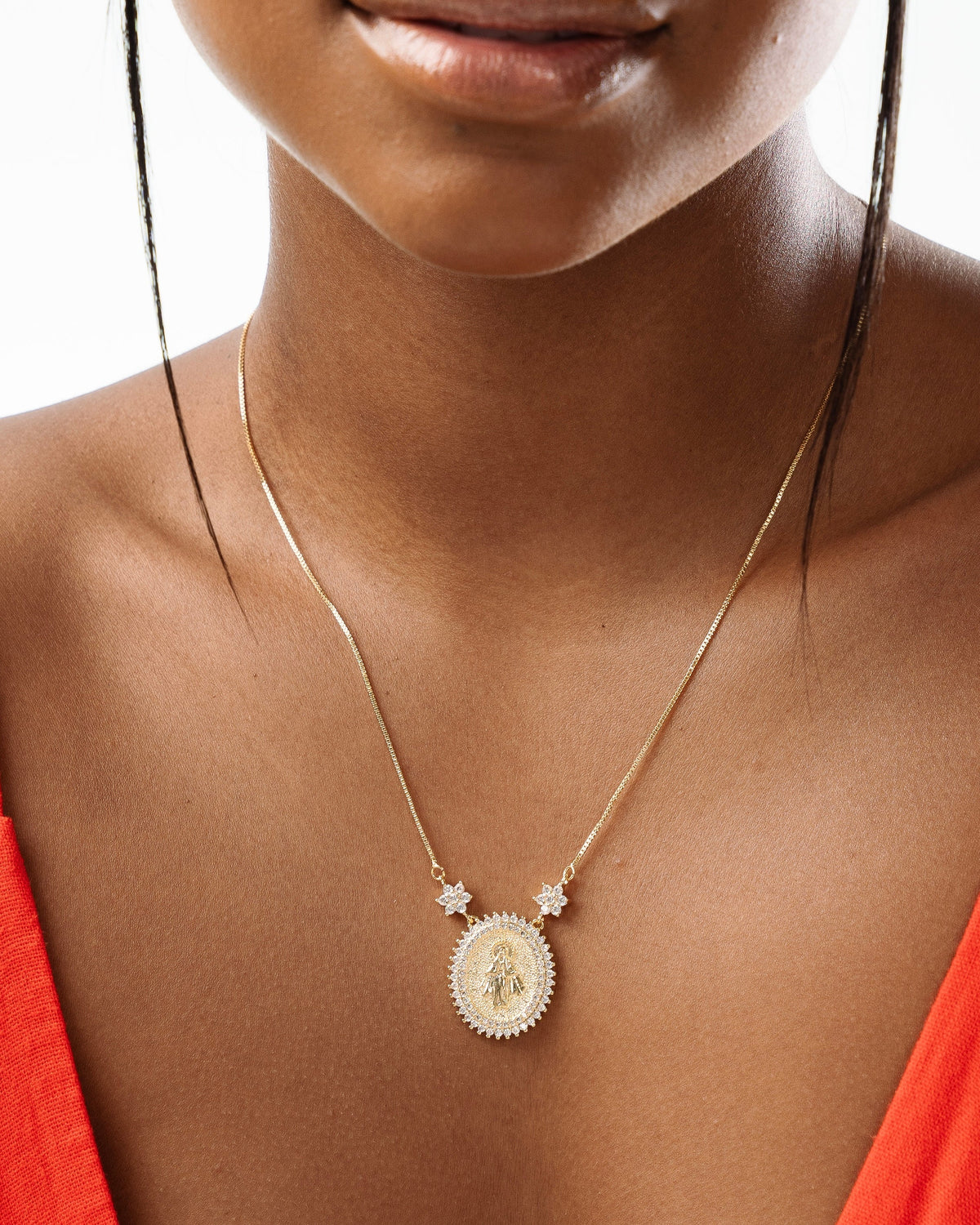 Colar Nossa Senhora das Graças Dourado