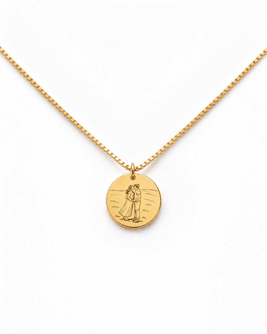 Colar Medalha Moments Personalizável Dourado