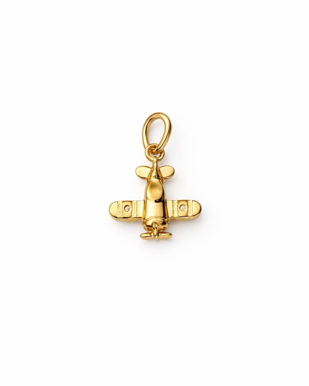 Pingente Avião Dourado