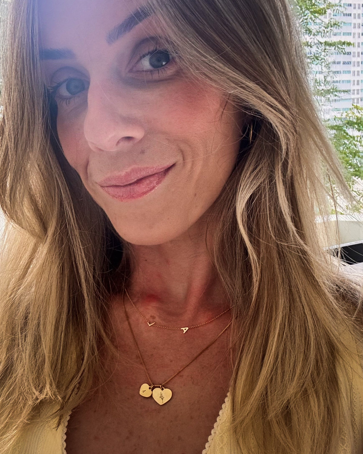 Colar Duo Corações Dourado