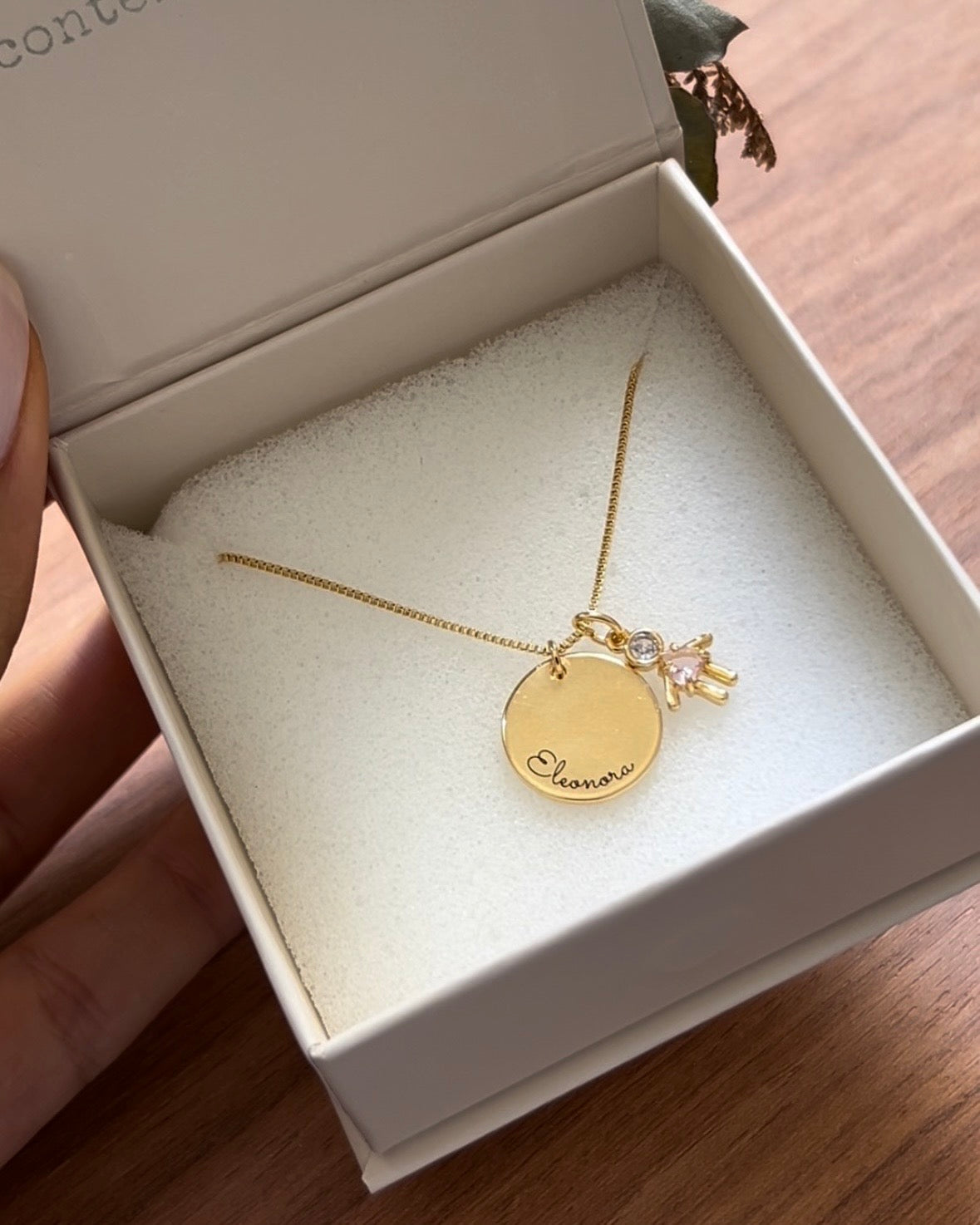Pingente Medalha Personalizável 1,5 cm Dourado