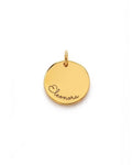 Pingente Medalha Personalizável 1,5 cm Dourado