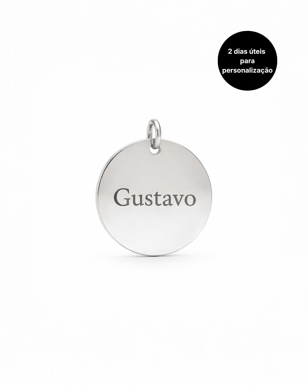 Pingente Medalha Personalizável Prata