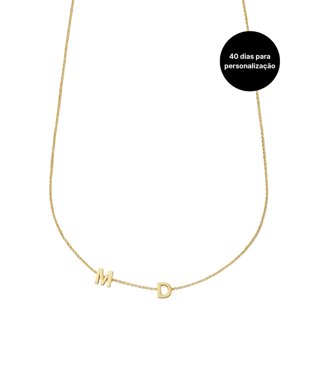 Colar Letter Dourado