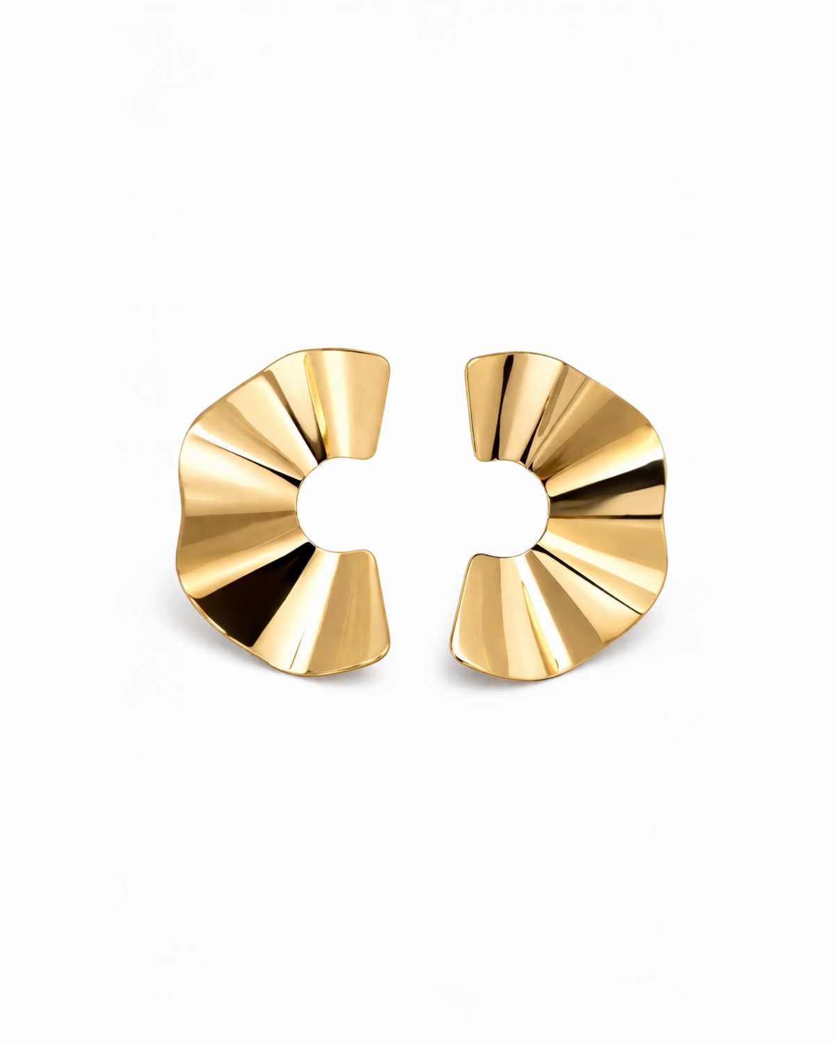 Brinco Leque Dourado
