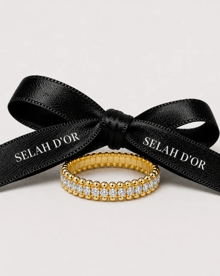 Anel Feminino Selah Banhado em Ouro 24k com Zircônia